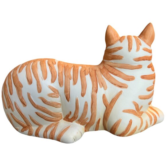 Vtg SILVESTRI Pottery Cat Artist Mary Lake-Thompson Taiwan 9" long - Picture 7 of 13